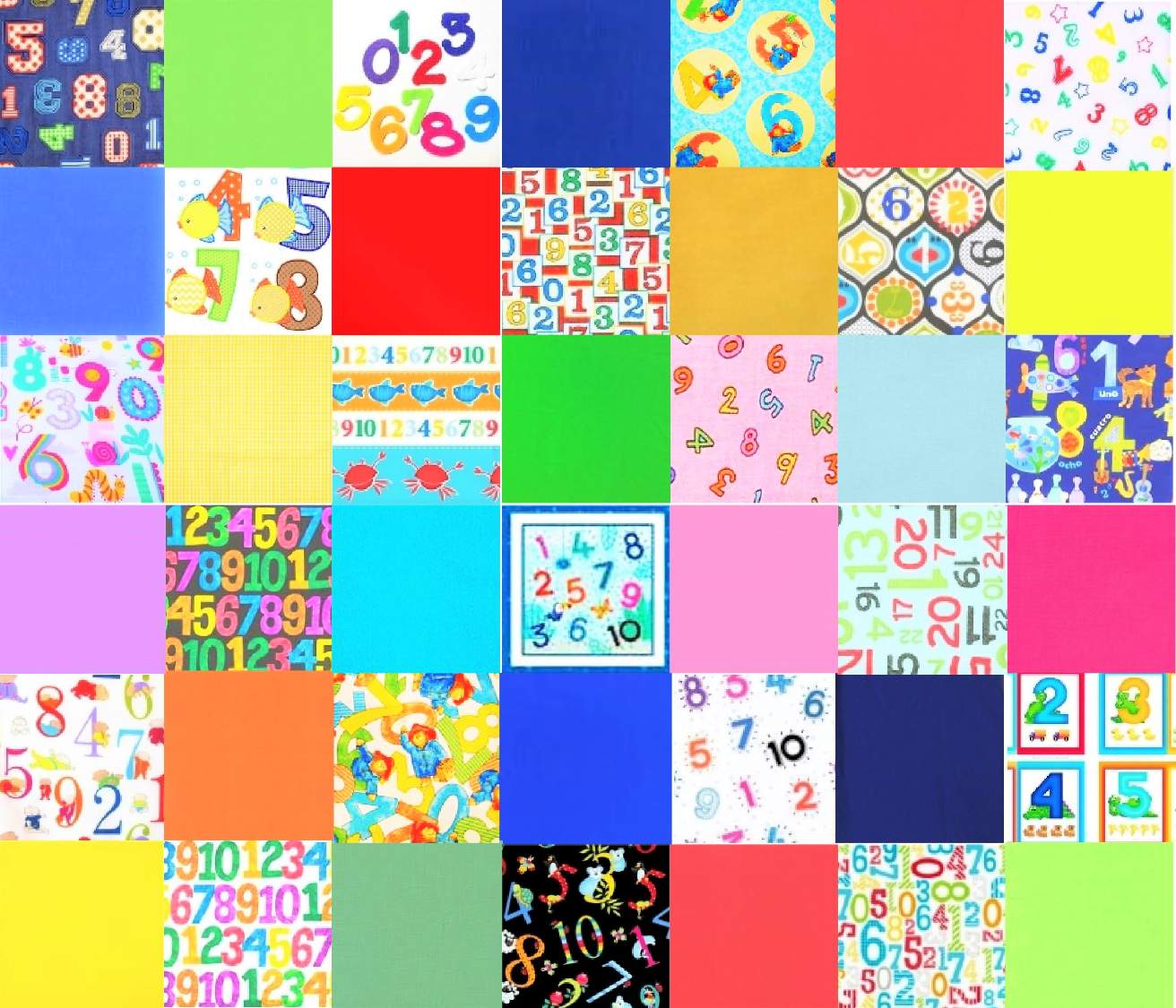 Patchwork Numbers 90 Solve PATCHWORK NUMBERS jigsaw puzzle online with 72 pieces