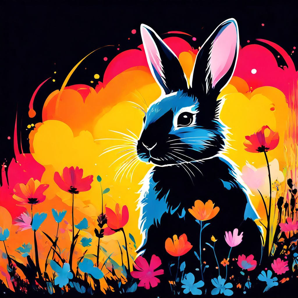 Solve Little rabbit jigsaw puzzle online with 9 pieces