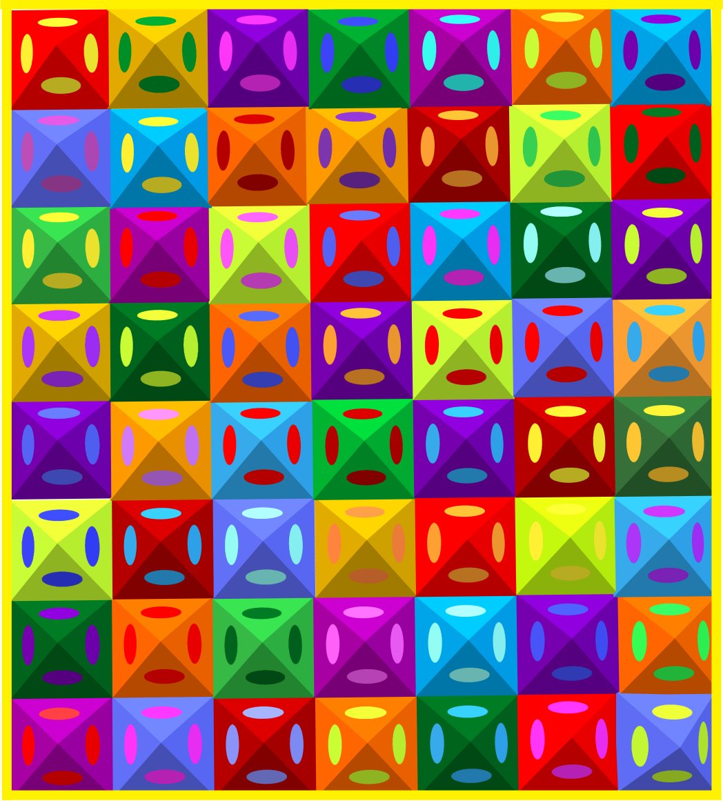 Solve Pyramids of many colors, Paint 3d jigsaw puzzle online with 110