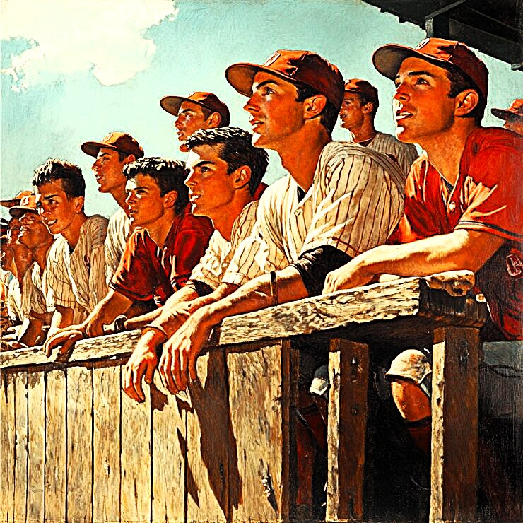 Solve NORMAN ROCKWELL - 2 OF 4 jigsaw puzzle online with 9 pieces