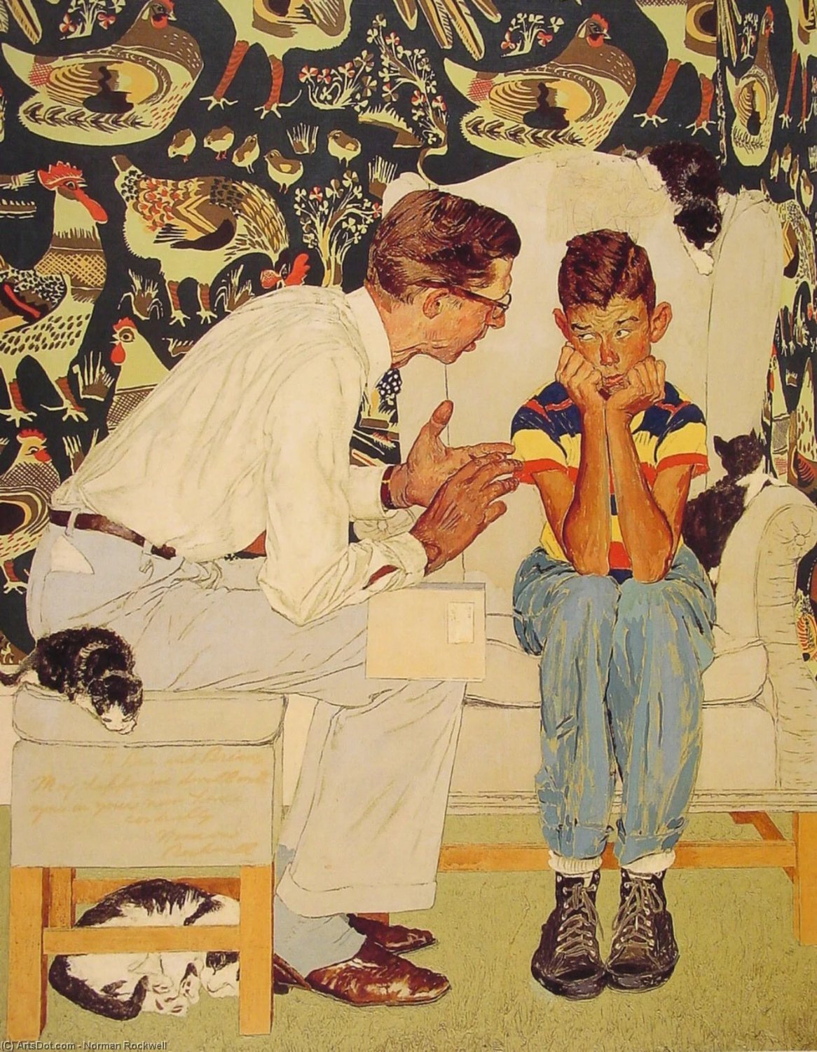 Solve Norman Rockwell jigsaw puzzle online with 192 pieces