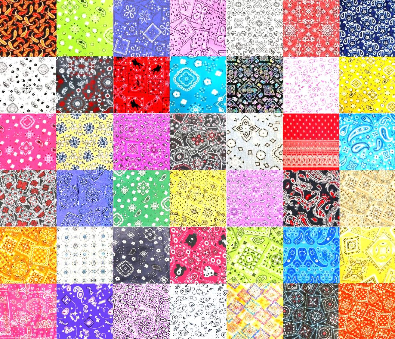 Solve PATCHWORK BANDANA PRINTS 5 jigsaw puzzle online with 72 pieces