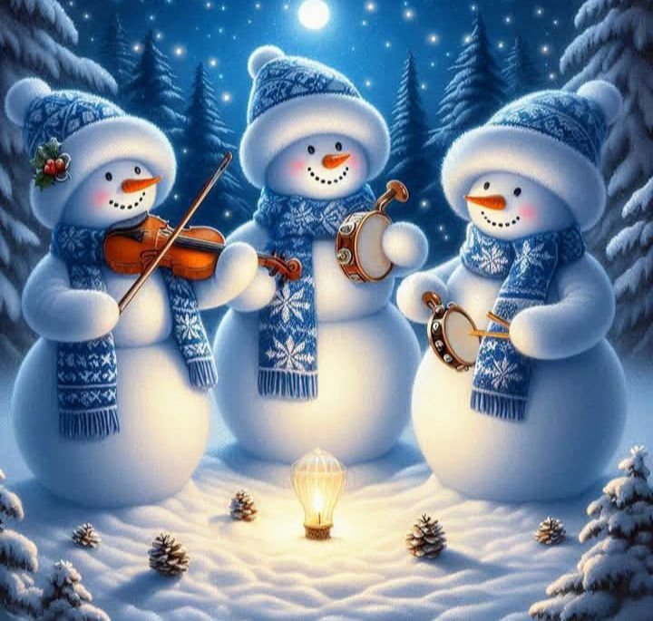 Snowmen Playing Instruments Solve Snowmen 3 Play Instruments from Beautiful Christmas FB jigsaw ...