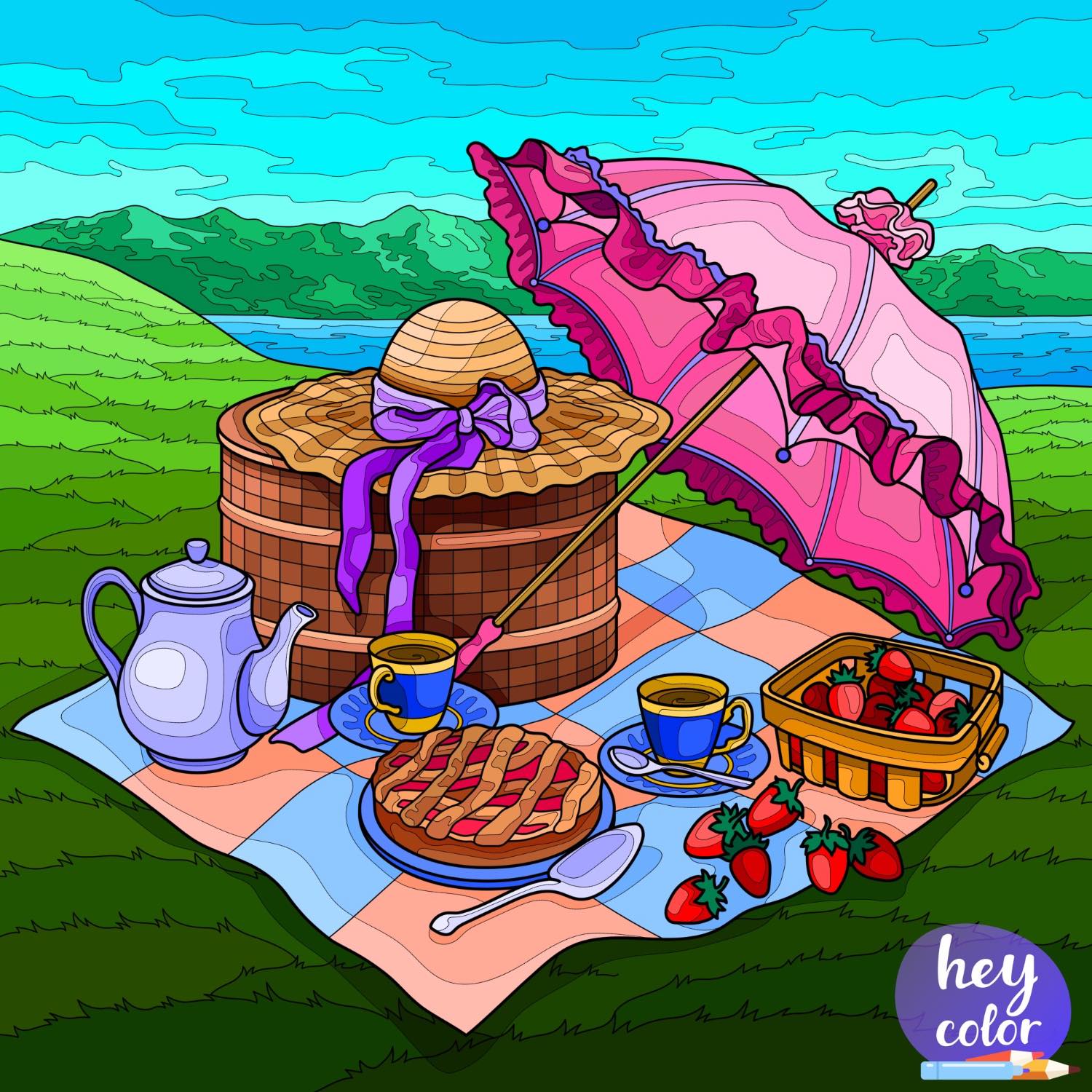 Solve Time for a Picnic jigsaw puzzle online with 256 pieces