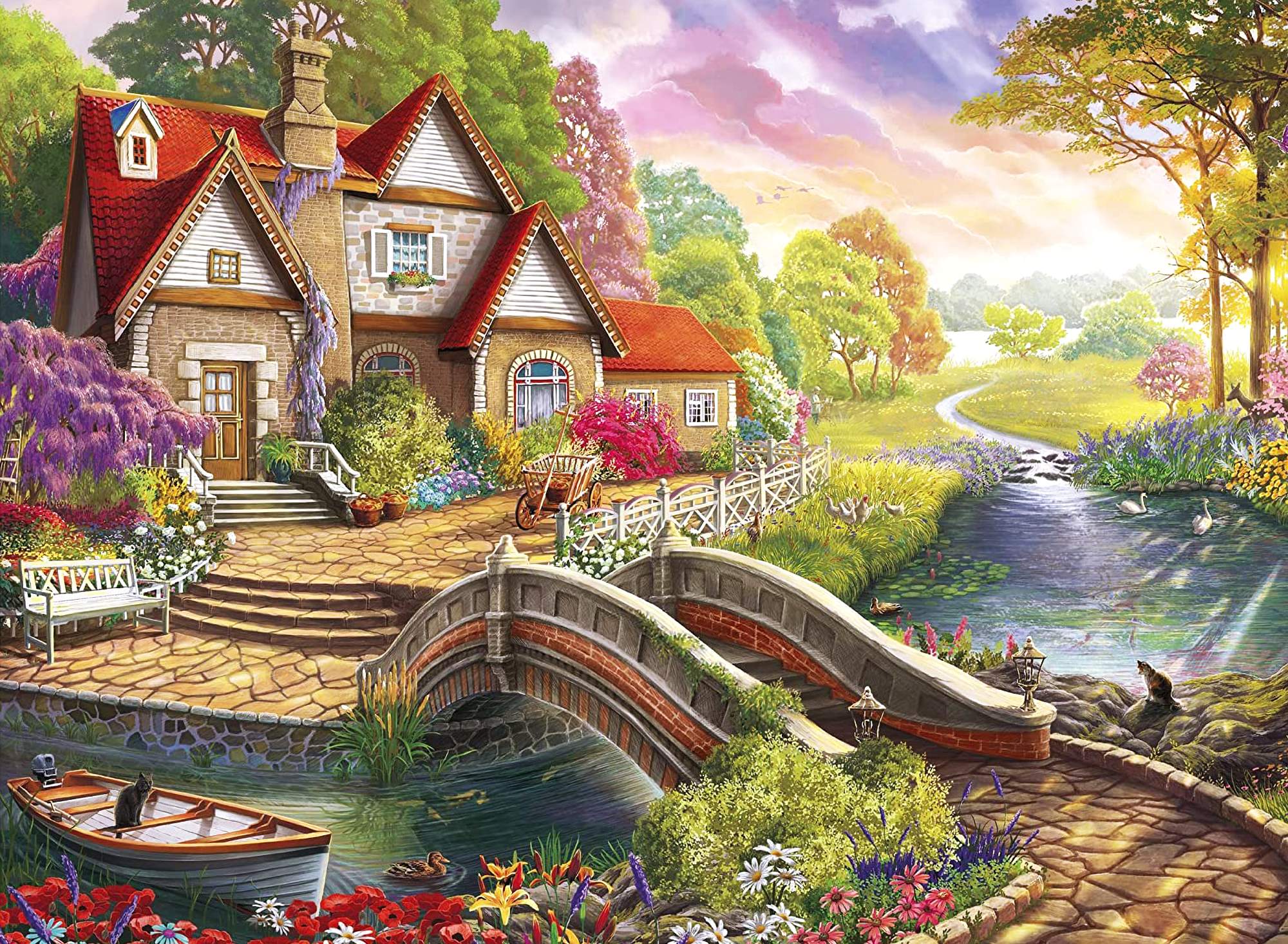 Solve Cozy Cottage By The River Jigsaw Puzzle Online With 352 Pieces solve-cozy-cottage-by-the-river-jigsaw-puzzle-online-with-352-pieces