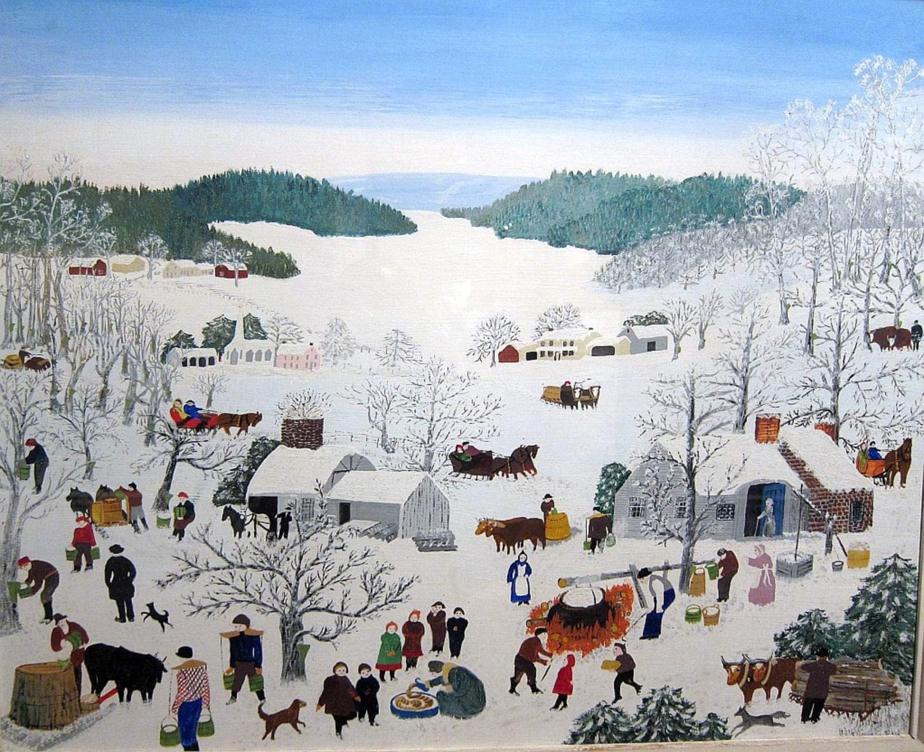 Solve Grandma-Moses-Day jigsaw puzzle online with 598 pieces