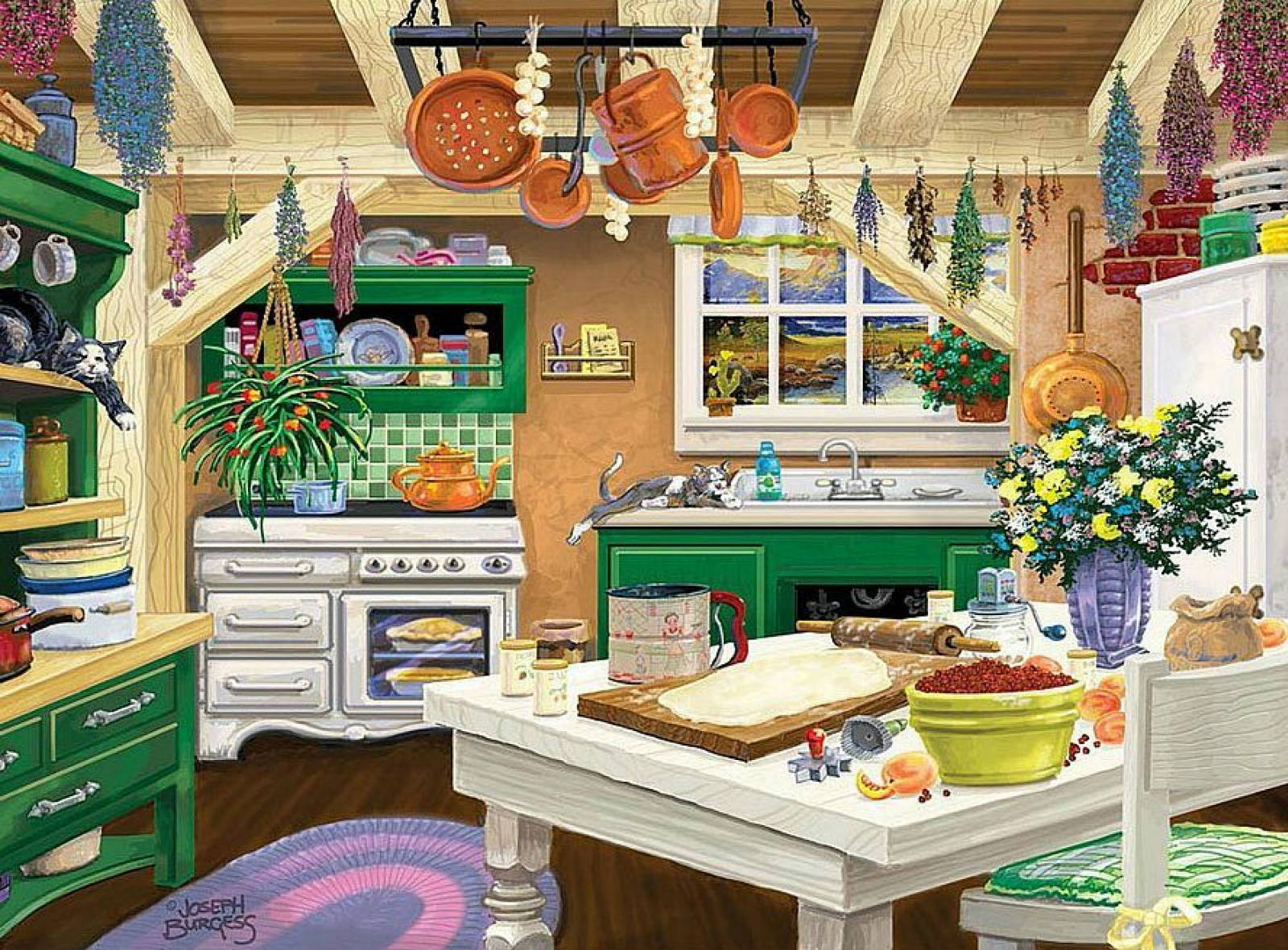 Solve Artist Joseph Burgess jigsaw puzzle online with 494 pieces