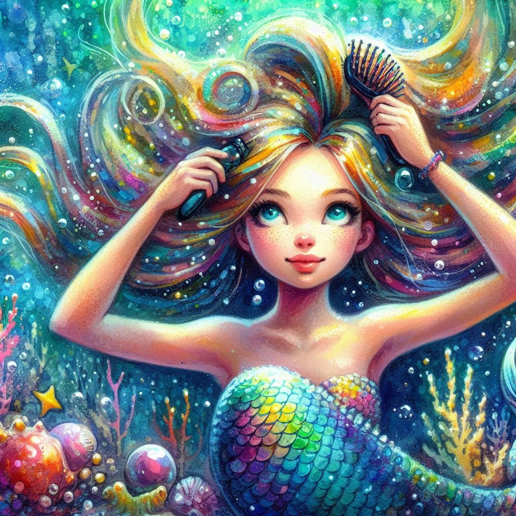 Solve Mermaid Hair Care jigsaw puzzle online with 64 pieces