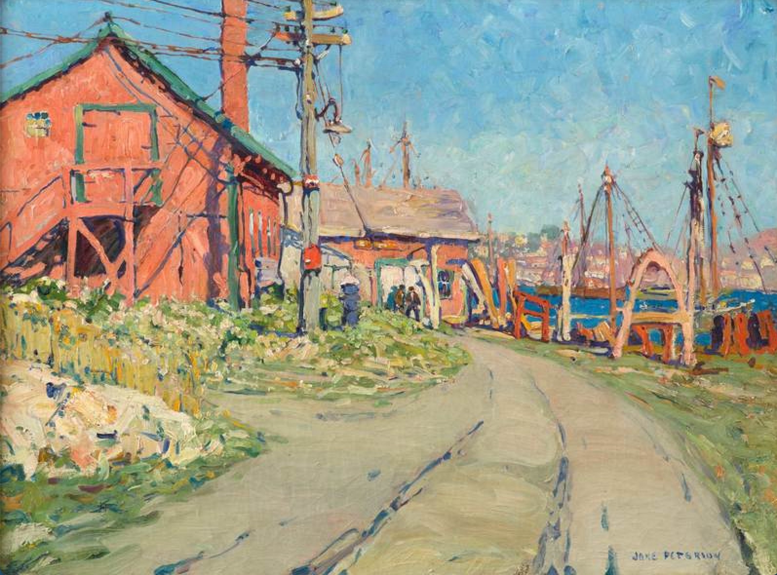 Solve Jane Peterson (American, 1876–1965), The Red House, Gloucester ...