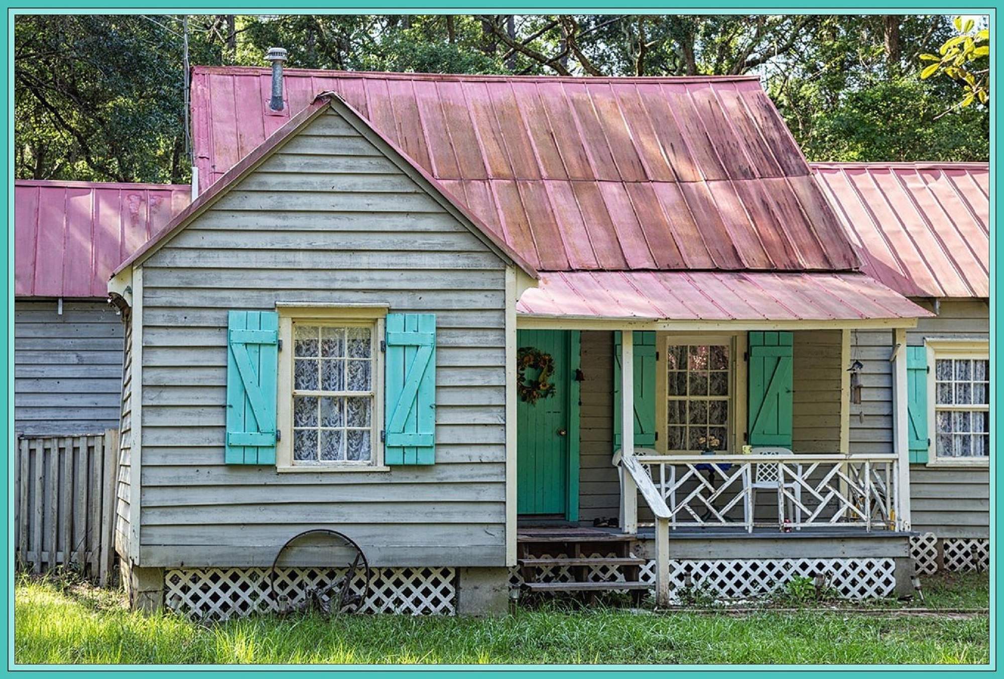 Solve Gullah Geechee Home with ‘Haint Blue’ Painted Doors and Shutters ...