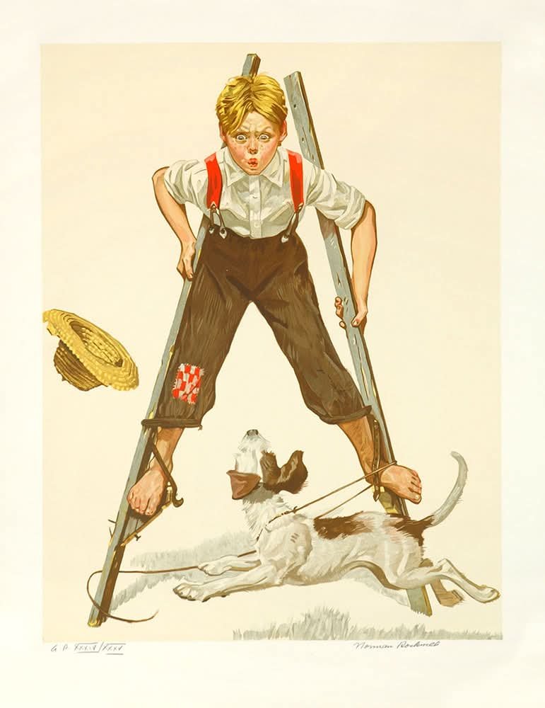 Solve Norman Rockwell jigsaw puzzle online with 48 pieces