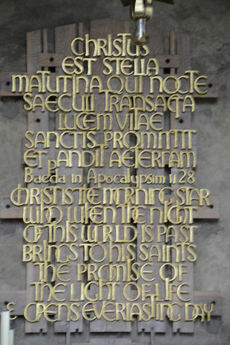 Solve Inscription above the tomb of the Venerable Bede in the Galilee ...