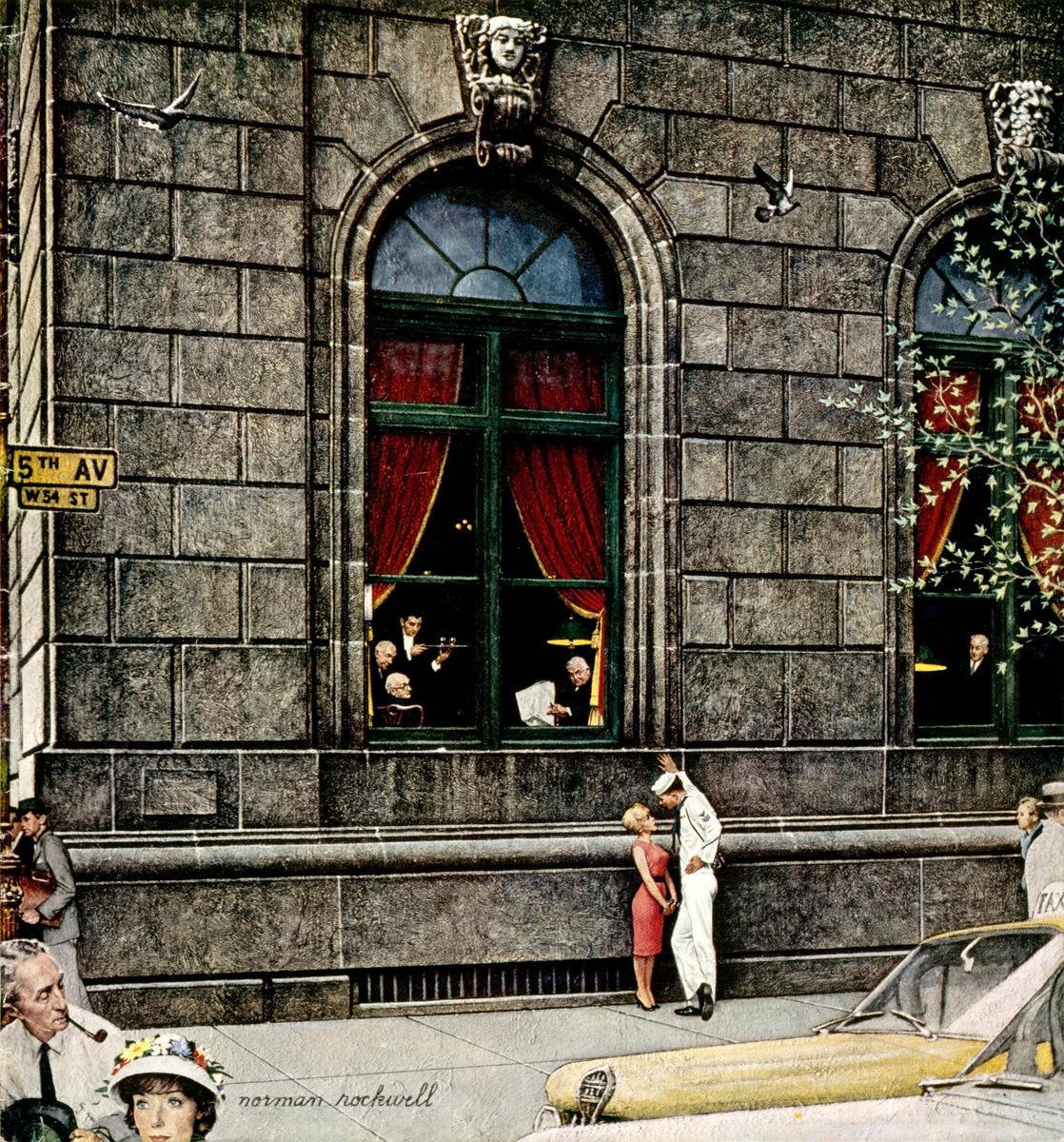 Solve Do you see Norman Rockwell? jigsaw puzzle online with 90 pieces