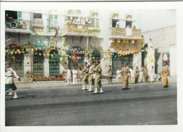 Solve Pakistan Republic Day 1950s (6 of 12) (B&W image coloured in