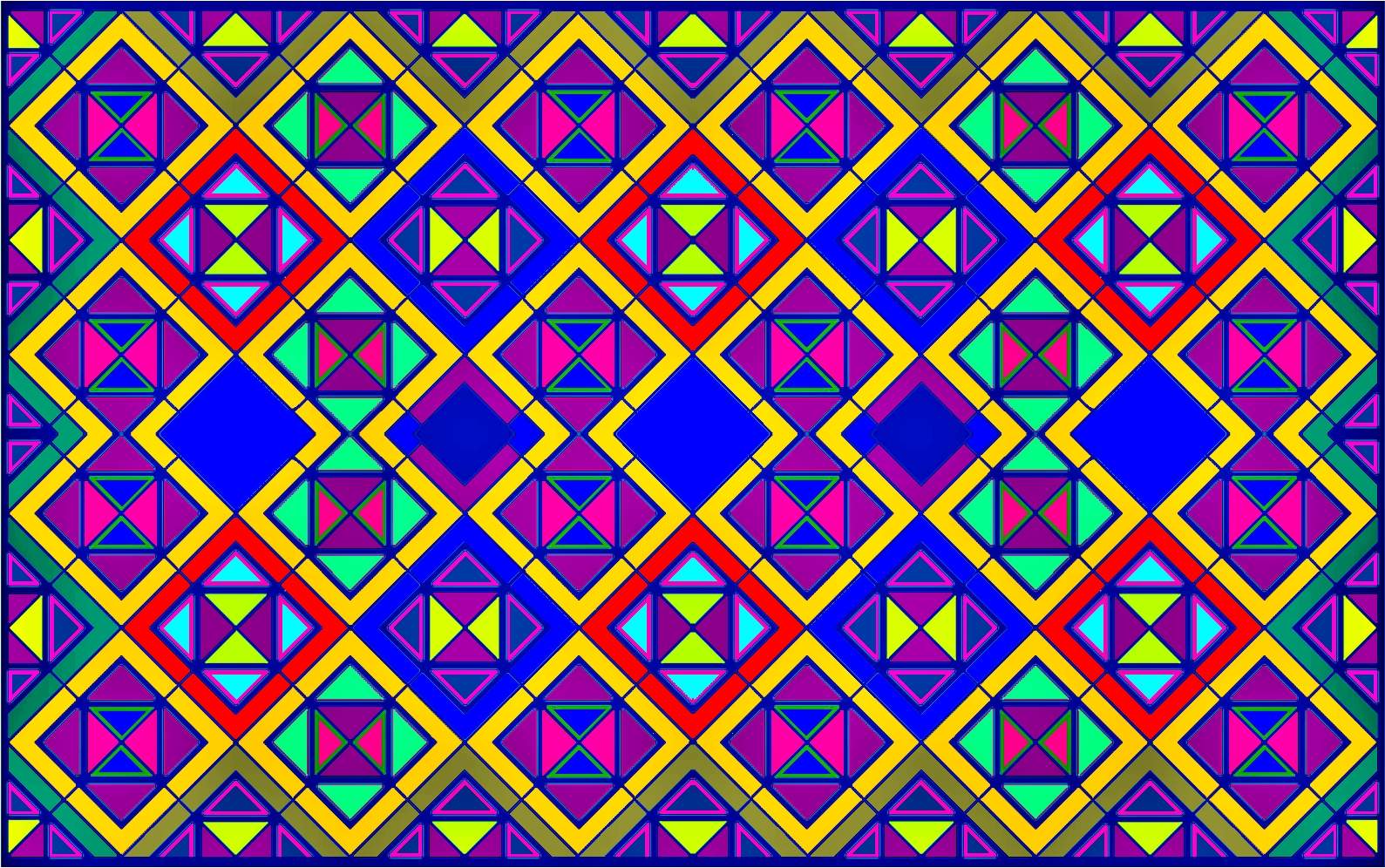 Solve Computerized Mosaic Art Challenge jigsaw puzzle online with 104