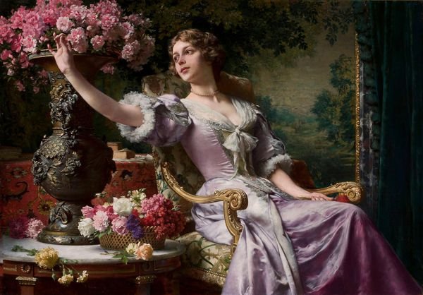 lady in purple dress puzzle Victorian Lady in Purple Dress Jigsaw Puzzle Tucocoo
