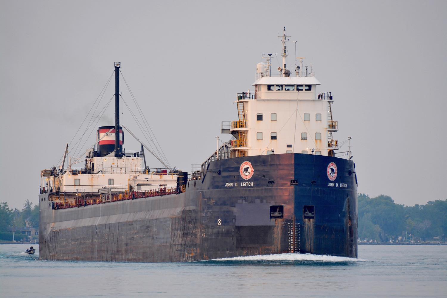 Brave Fishman Solve Brave fisherman chases freighter up St. Clair River jigsaw puzzle ...