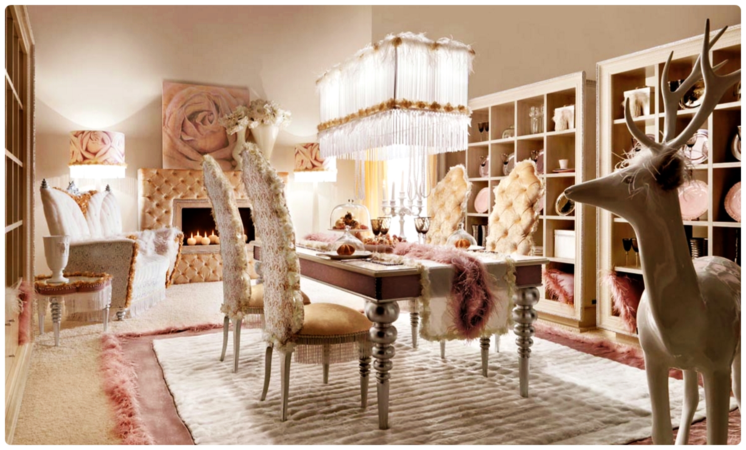 Solve Interesting Dining Room jigsaw puzzle online with 286 pieces