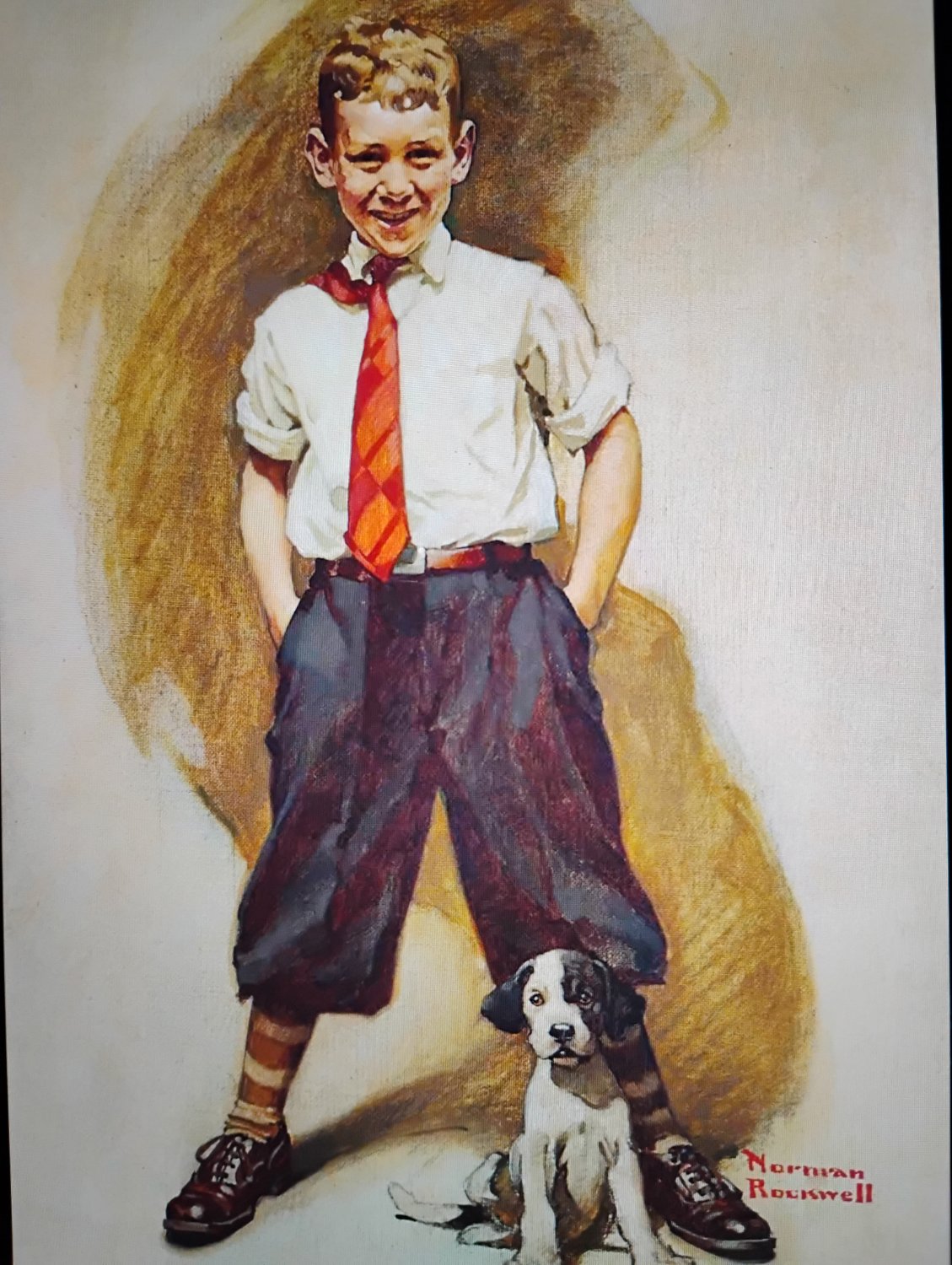 Solve Norman Rockwell jigsaw puzzle online with 63 pieces