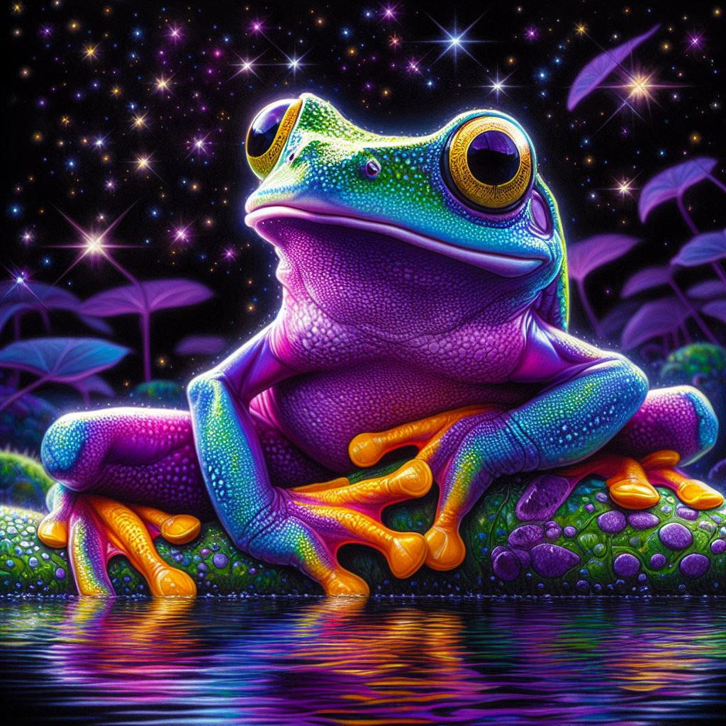 Solve Earl the frog contemplating the meaning of life jigsaw puzzle