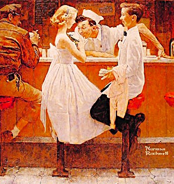 Solve MORE NORMAN ROCKWELL - 2 OF 4 jigsaw puzzle online with 9 pieces