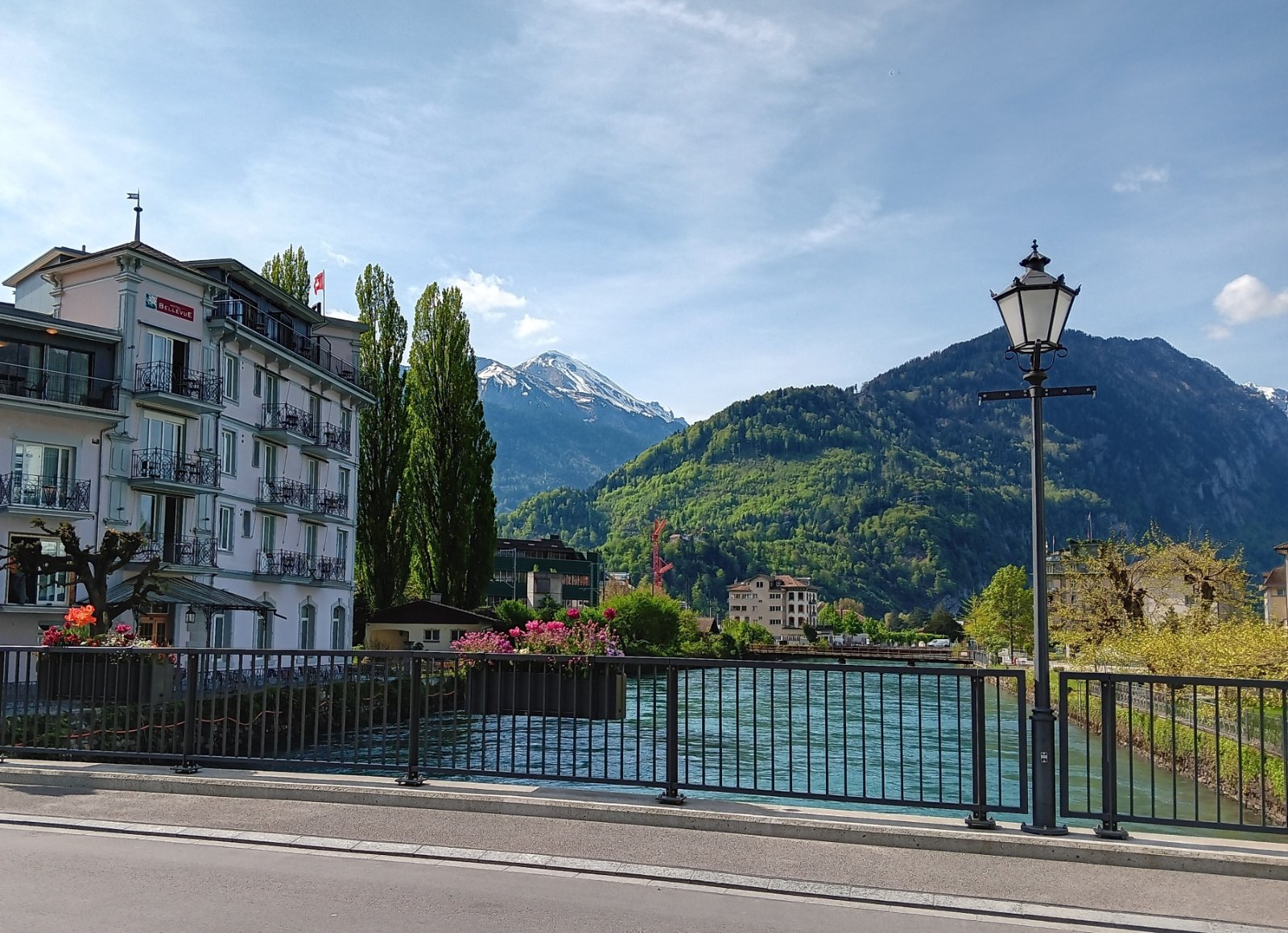 Solve View of Aare River Interlaken Switzerland jigsaw puzzle online