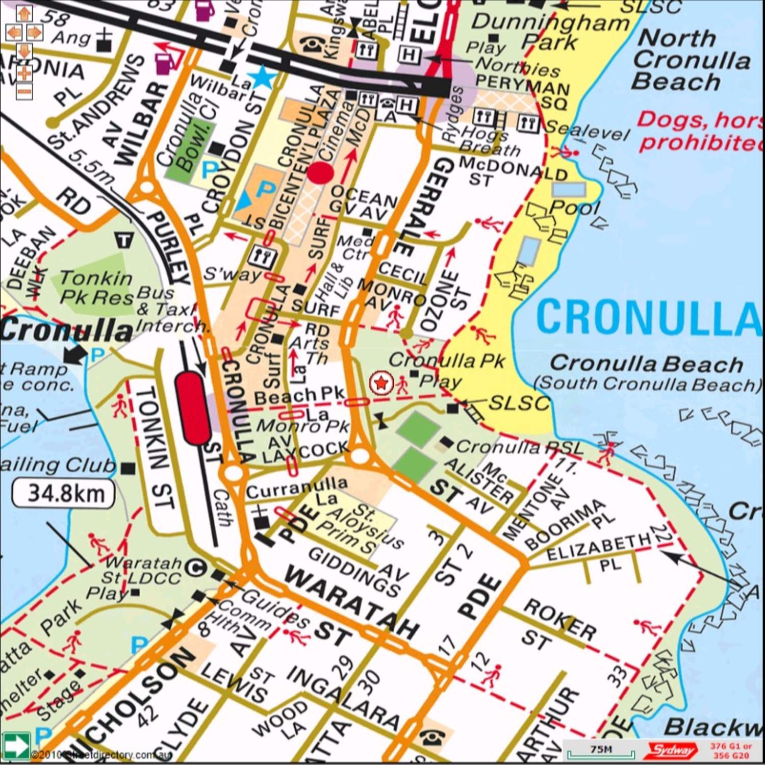 Solve Cronulla Street Map jigsaw puzzle online with 600 pieces