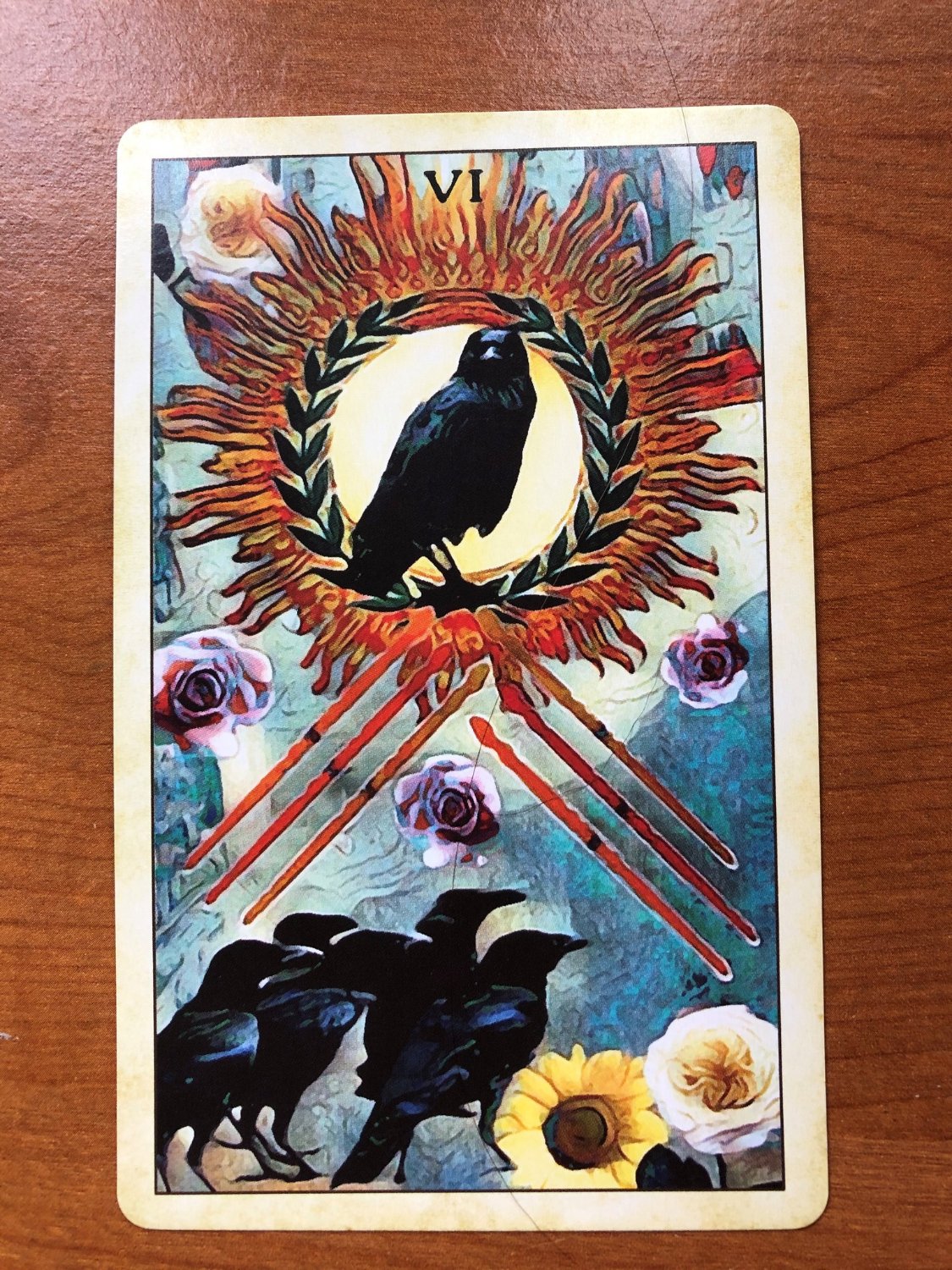 Solve Tarot 2 April jigsaw puzzle online with 48 pieces