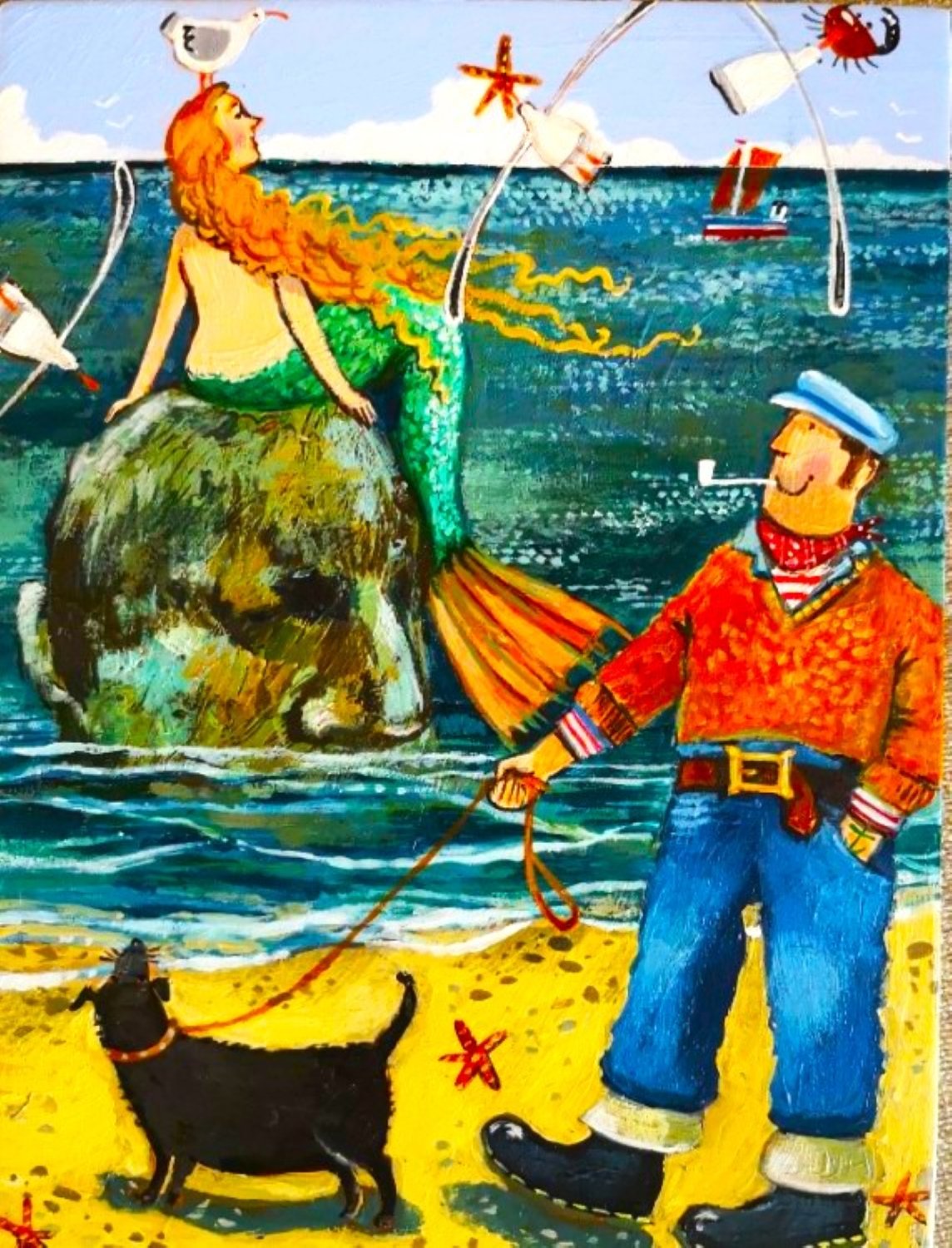 Solve The Seaman and the Mermaid jigsaw puzzle online with 336 pieces