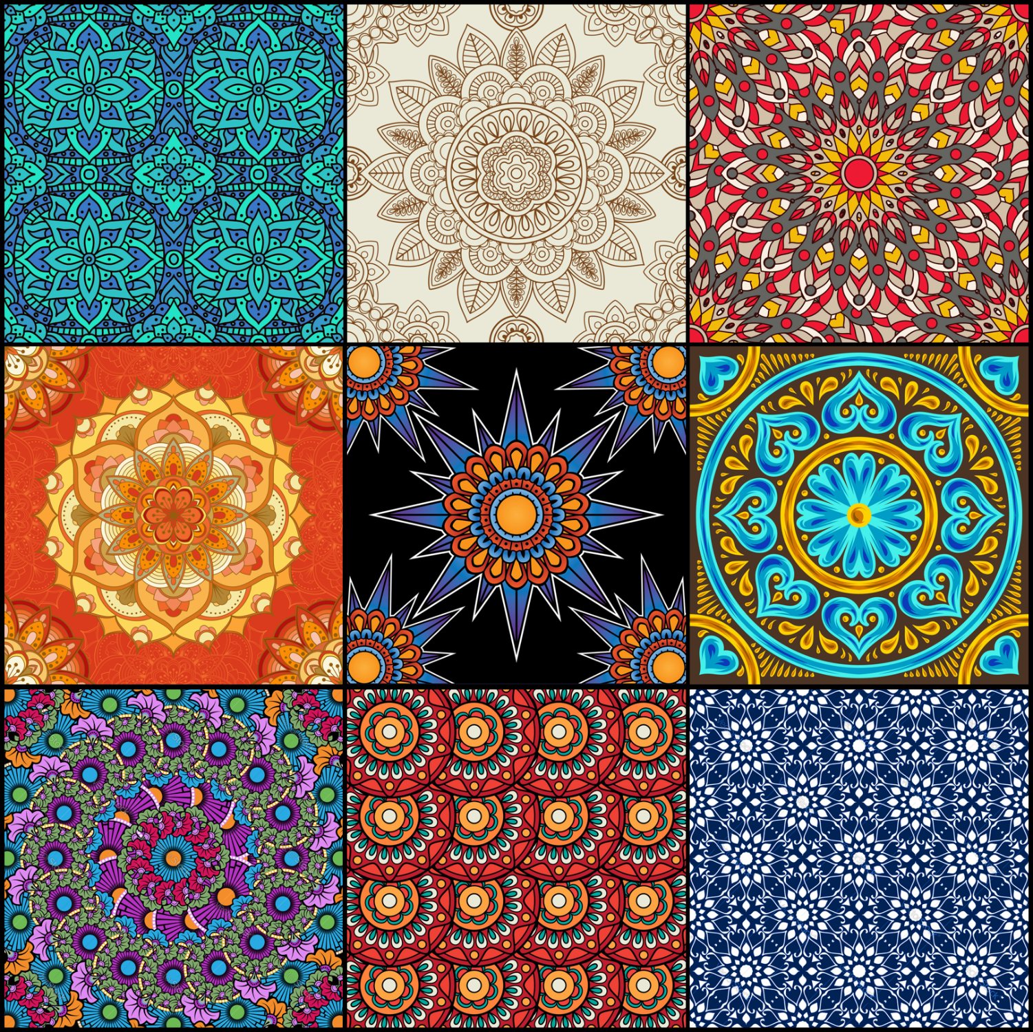 Jigsaw Puzzle 121 pieces Mandala patterns 4 Jigidi