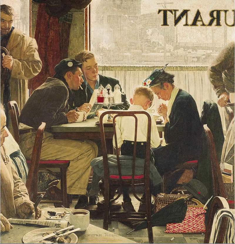 Solve Norman Rockwell jigsaw puzzle online with 169 pieces