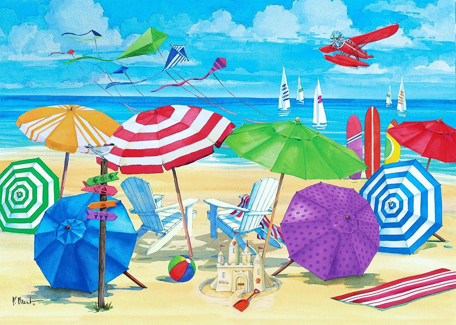 Solve Beach Umbrellas 2 jigsaw puzzle online with 88 pieces
