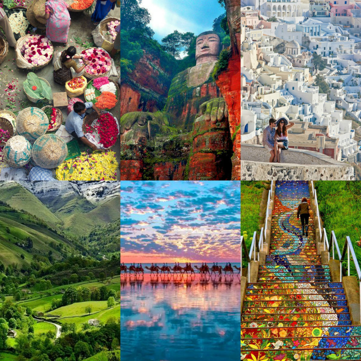 Solve Places To Go Collage part1 jigsaw puzzle online with 400 pieces
