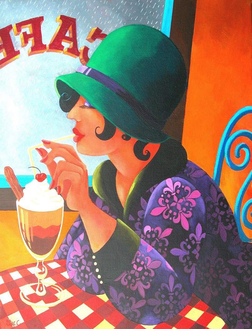 Solve Chocolat by Stef Callaghan jigsaw puzzle online with 63 pieces