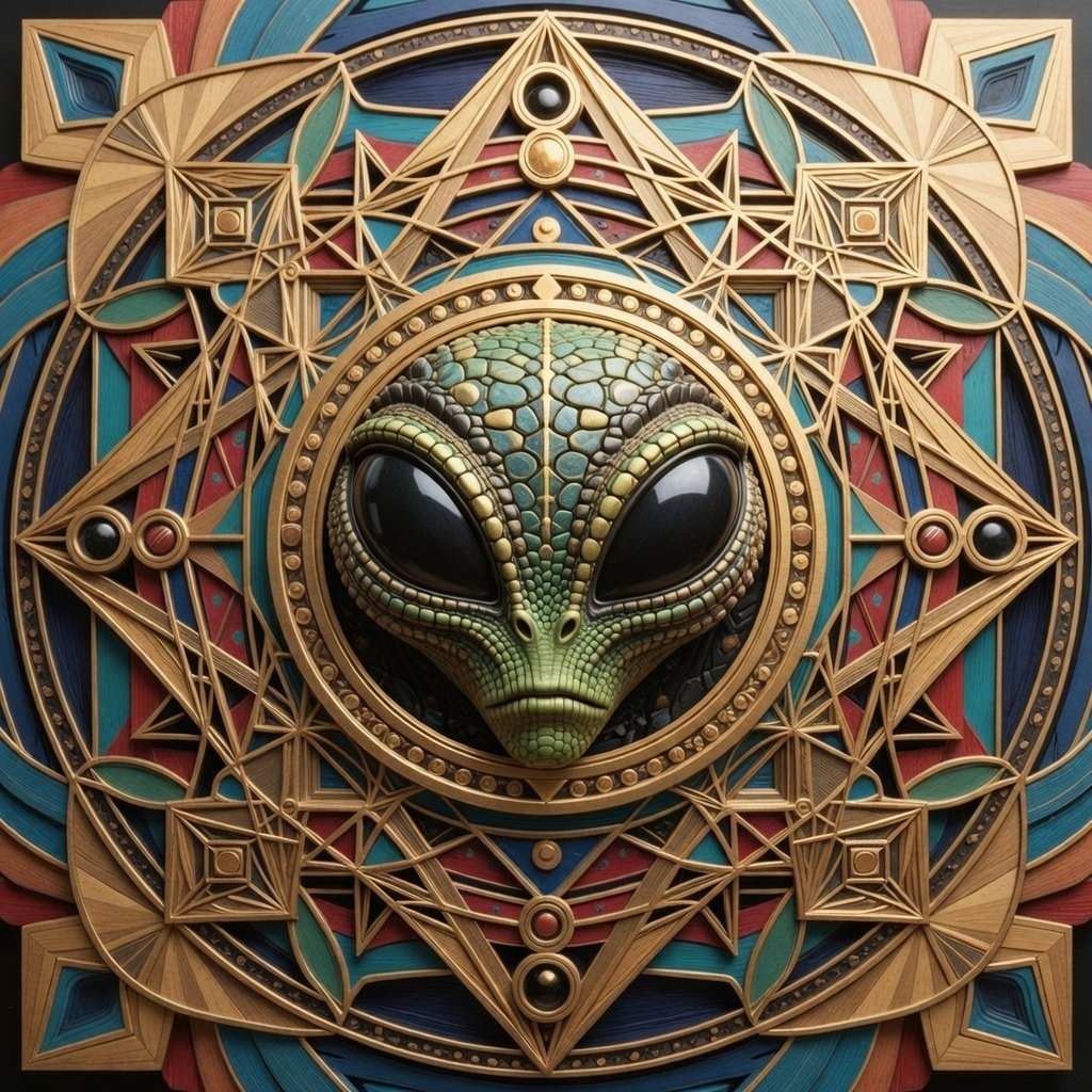 Solve Alien mandala jigsaw puzzle online with 225 pieces