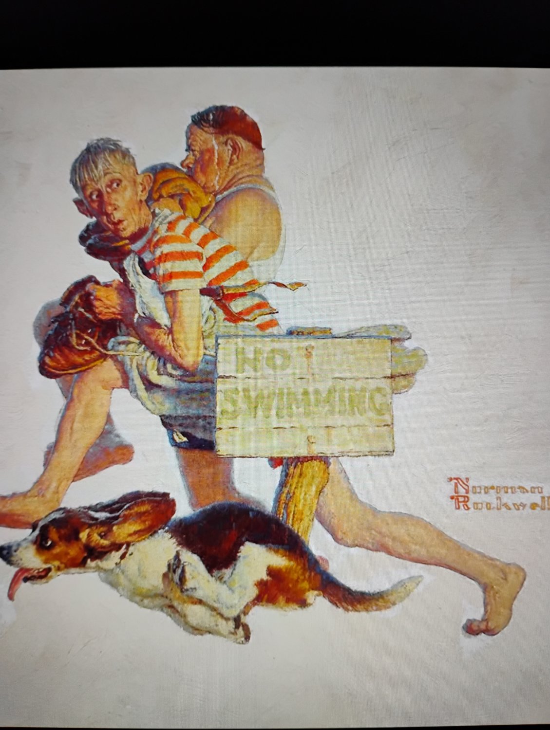 Solve Norman Rockwell jigsaw puzzle online with 63 pieces