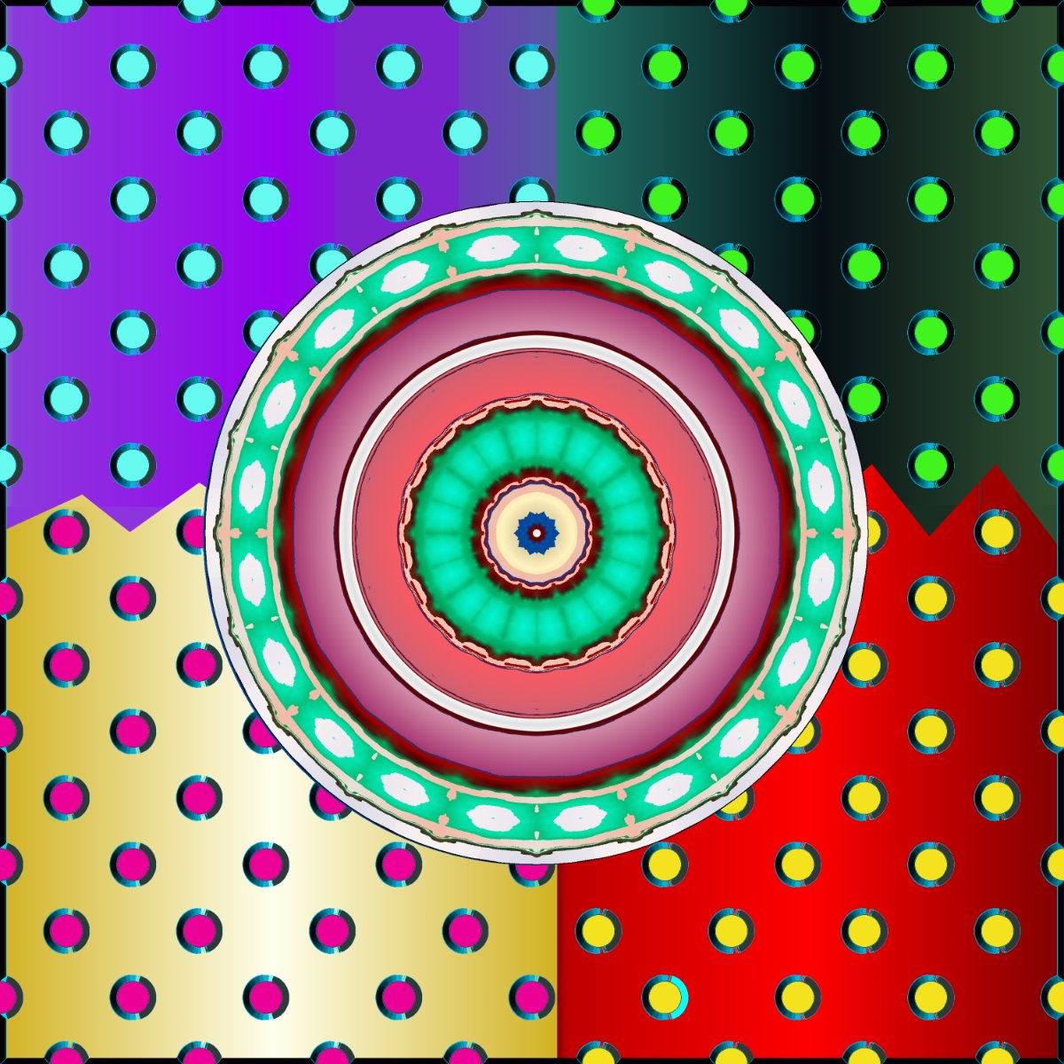 Solve CIRCLE TAKEOVER jigsaw puzzle online with 36 pieces