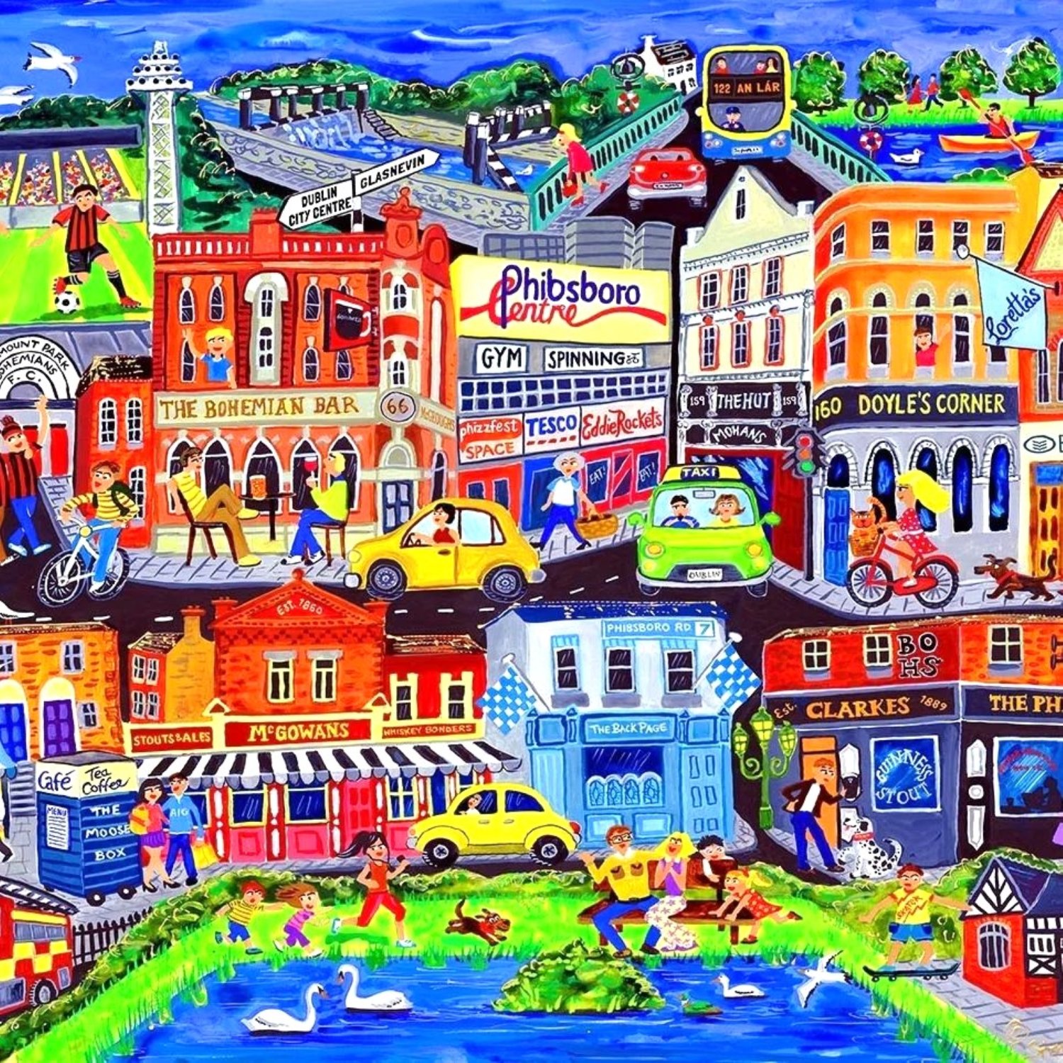 Solve Busy Dublin jigsaw puzzle online with 600 pieces
