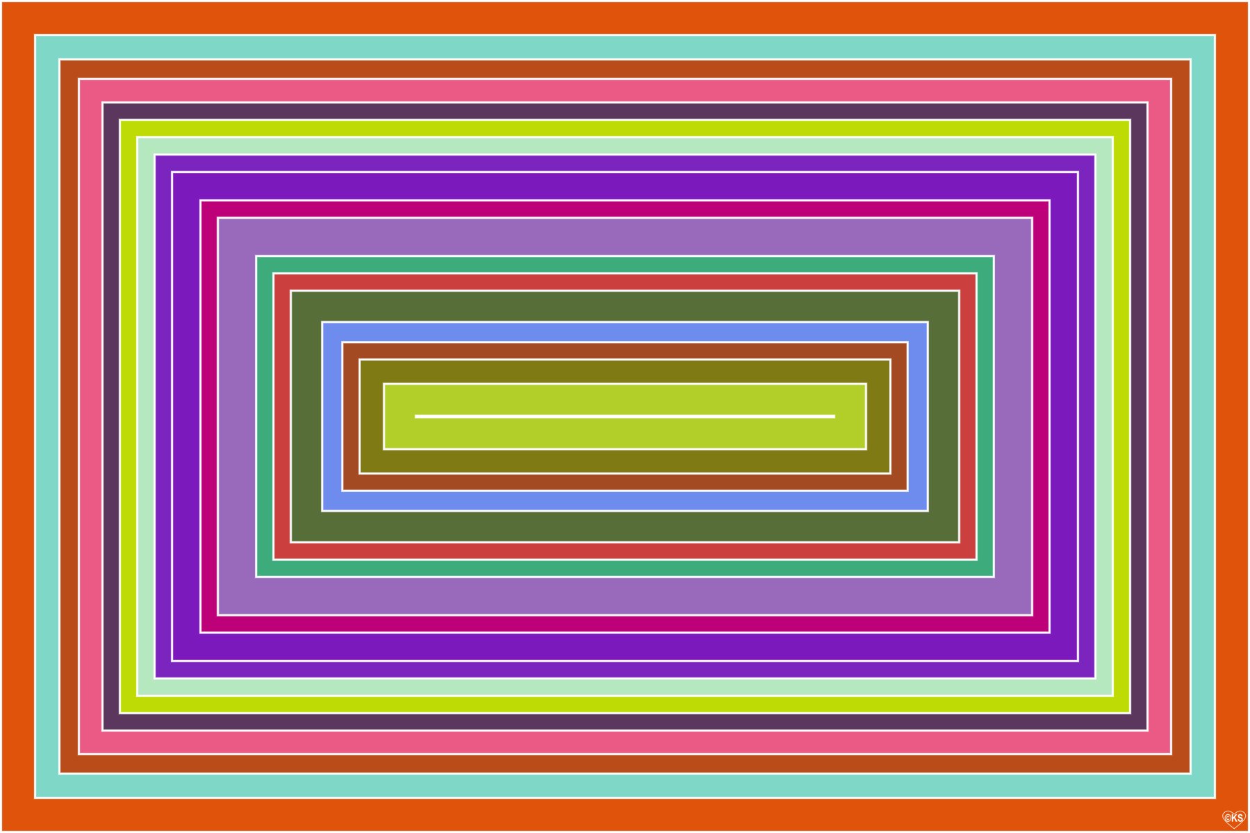 Solve Concentric Rectangles!! ~ M jigsaw puzzle online with 96 pieces