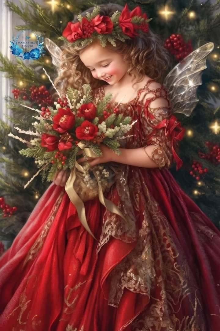 Solve Little Christmas Angel jigsaw puzzle online with 176 pieces