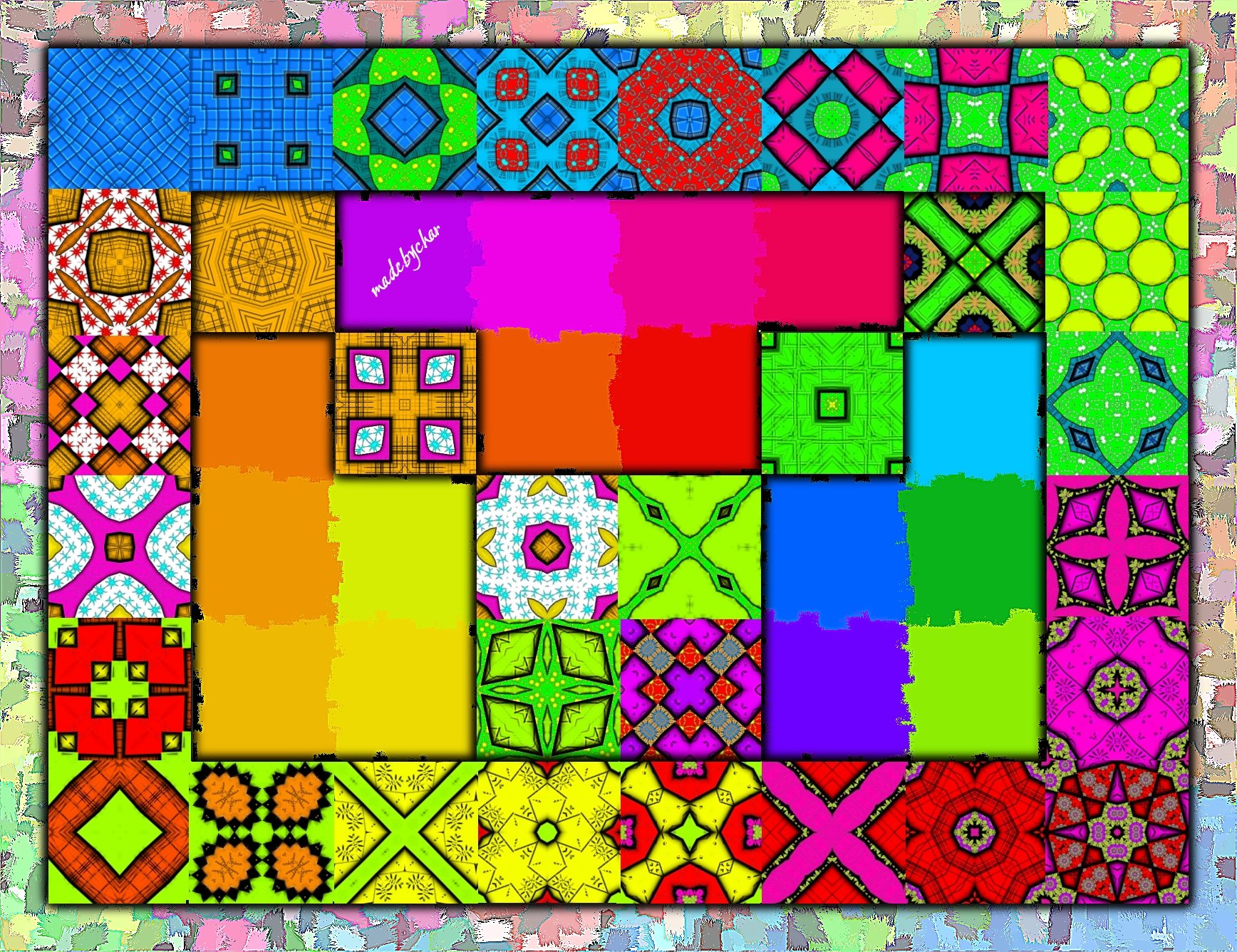 Solve Patterns and Blobs- all new jigsaw puzzle online with 99 pieces