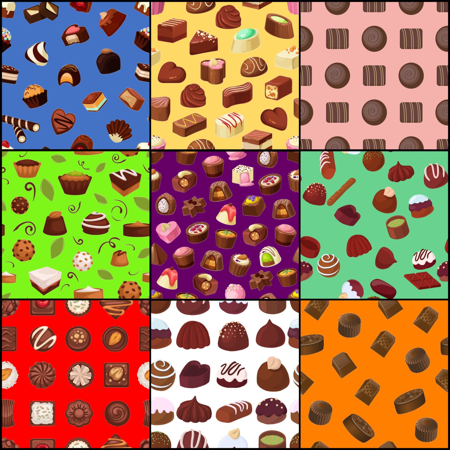 Chocolat Pattern Solve Chocolate patterns 3 jigsaw puzzle online with 225 pieces