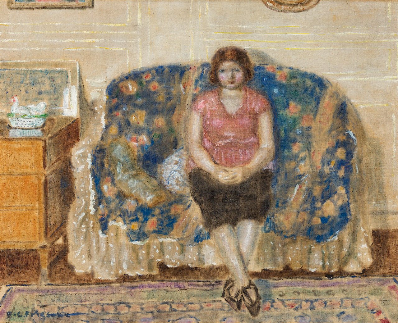Solve Woman in Interior jigsaw puzzle online with 208 pieces