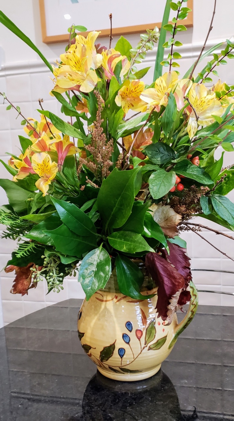 Solve Flowers in a Jug jigsaw puzzle online with 28 pieces