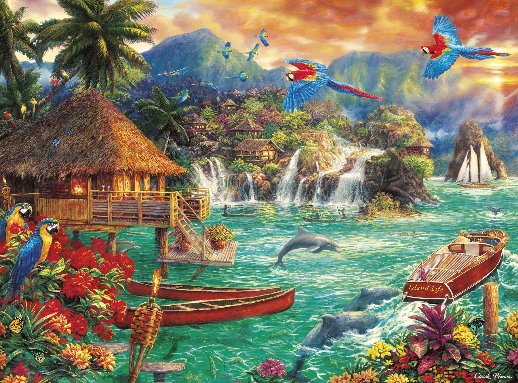 Puzzle Chuck Pinson - Freedom at the Lake - 1000 pièces -Grafika-F-32340
