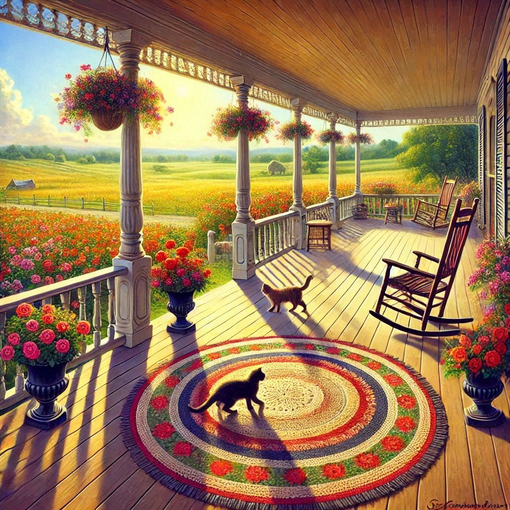 Solve Inviting Porch jigsaw puzzle online with 49 pieces