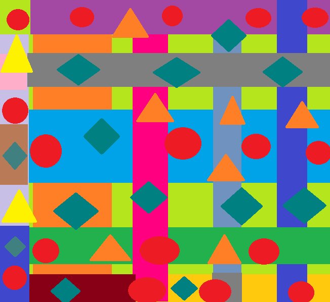 Random Geometry Puzzles Solve A Geometry Doodle jigsaw puzzle online with 56 pieces
