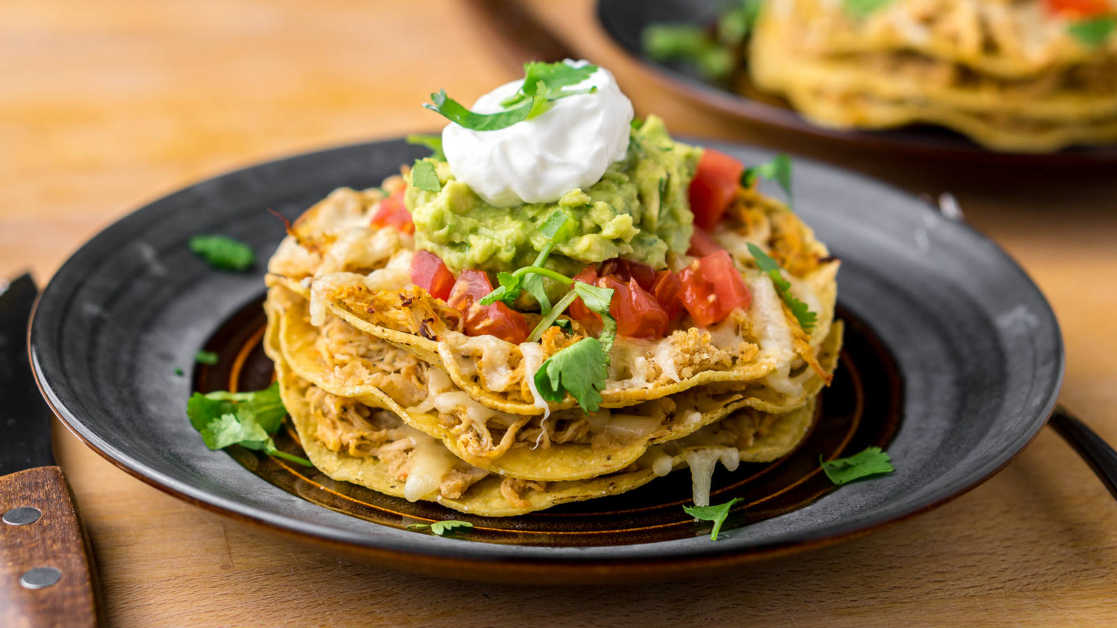 Solve Stacked Chicken Tostada Solve for recipe! jigsaw puzzle online