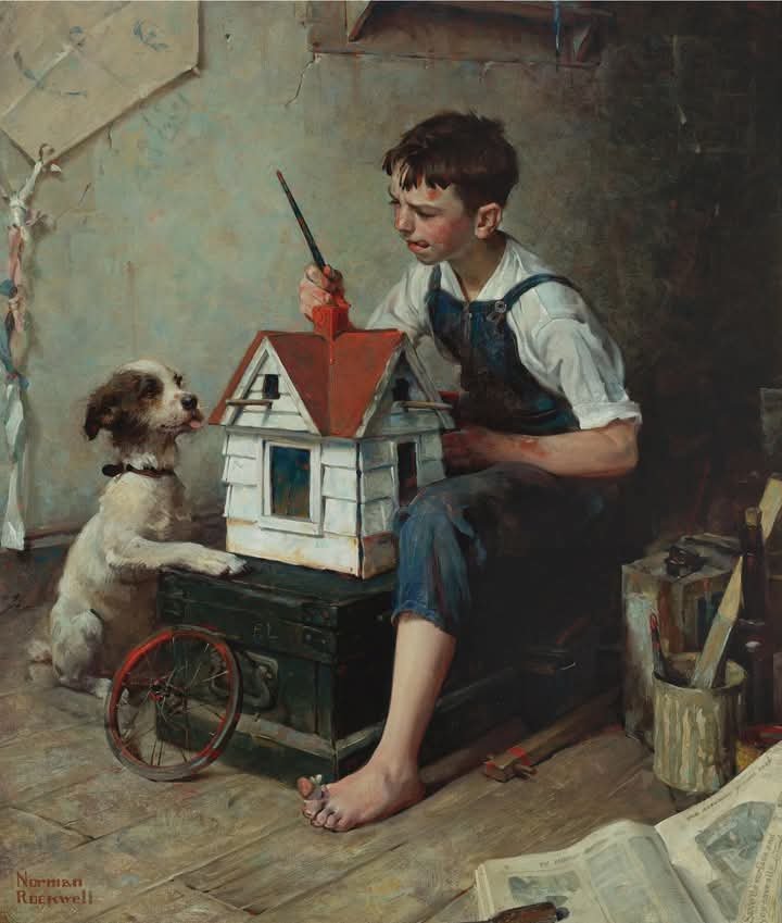 Solve Norman Rockwell jigsaw puzzle online with 20 pieces