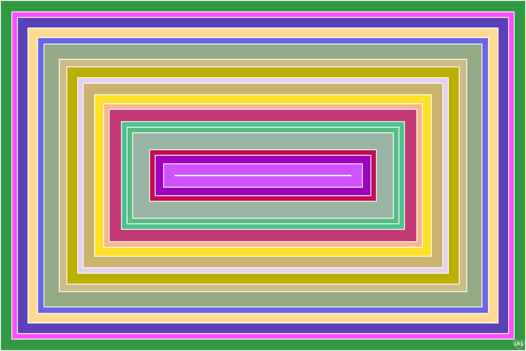 Solve Concentric Rectangles!! ~ M jigsaw puzzle online with 96 pieces
